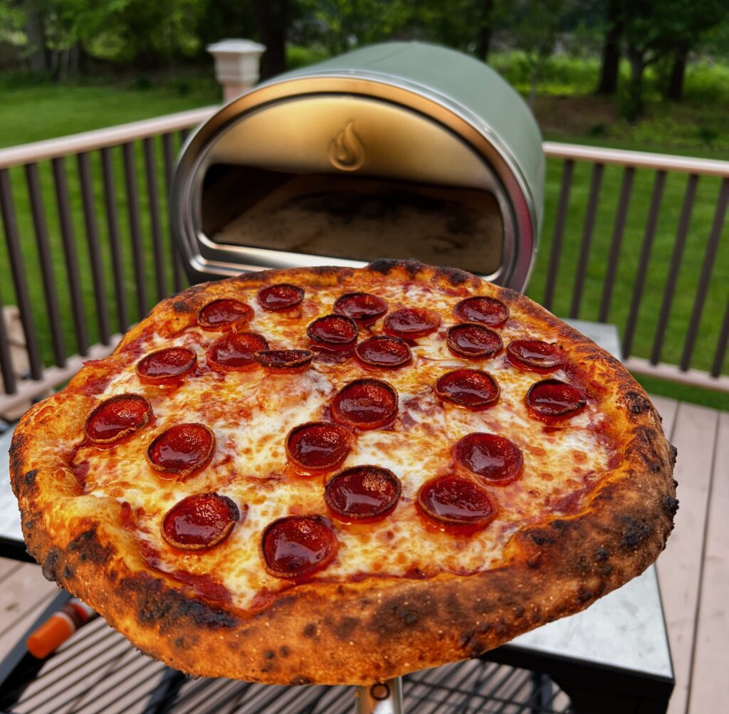 Pepperoni Pizza made in the Gozney Roccbox
