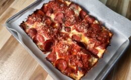 Mutant Brewing Co Detroit Style Pizza with Pepperoni