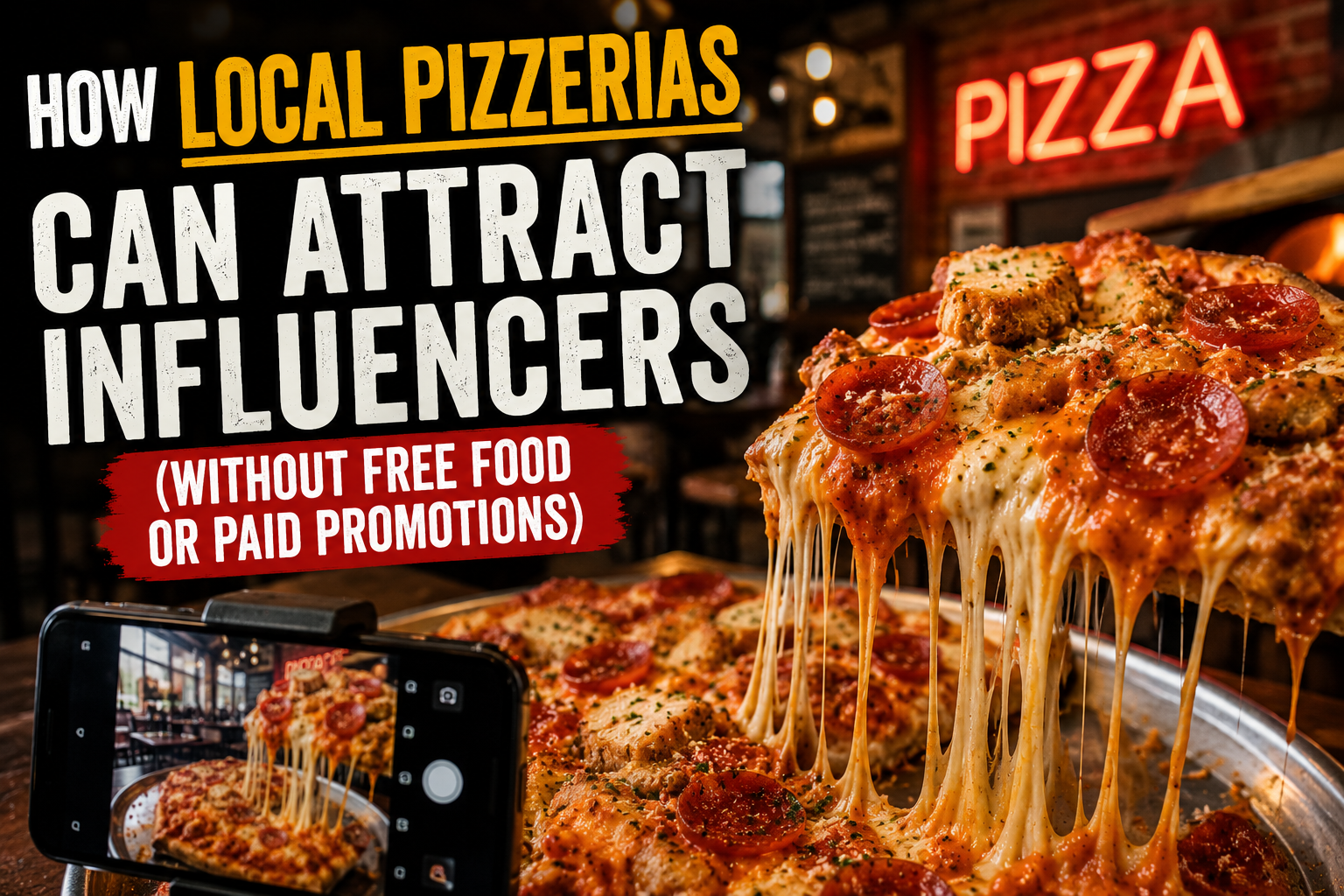 The title of the article is How Local Pizzerias Can Attract Influencers (Without Free Food or Paid Promotions)